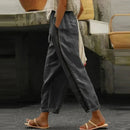 Pantalón de mujer de cintura alta con detalles laterales