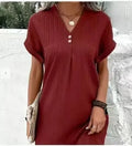 Vestido midi de mujer de corte holgado