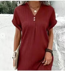 Vestido midi de mujer de corte holgado
