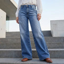 Jeans amplios de mujer de tiro alto y estilo retro