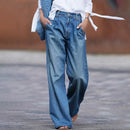 Jeans anchos de mujer de cintura alta