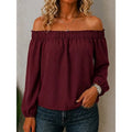 Top boho de mujer con hombros descubiertos
