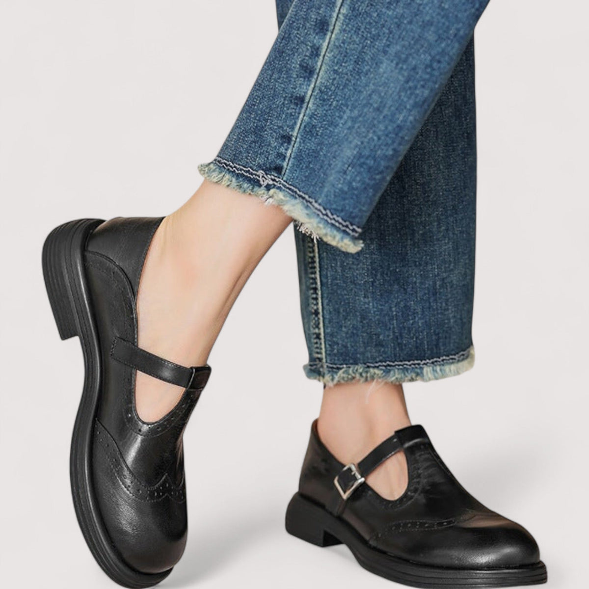 Zapatos mujer Louisa estilo Mary Jane clásico