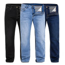 Kit Bravus de tres jeans: Azul claro / azul oscuro / negro
