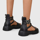 Sandalias de plataforma para mujer con varias tiras