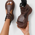 Sandalias de plataforma para mujer con varias tiras