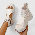 Sandalias de plataforma para mujer con varias tiras