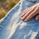 Jeans rectos cortos de mujer