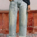Jeans rectos cortos de mujer