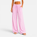 Pantalón ancho de mujer con cintura ajustable mediante cordón