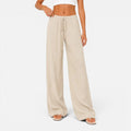 Pantalón ancho de mujer con cintura ajustable mediante cordón