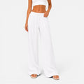 Pantalón ancho de mujer con cintura ajustable mediante cordón