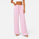 Pantalón ancho de mujer con cintura ajustable mediante cordón